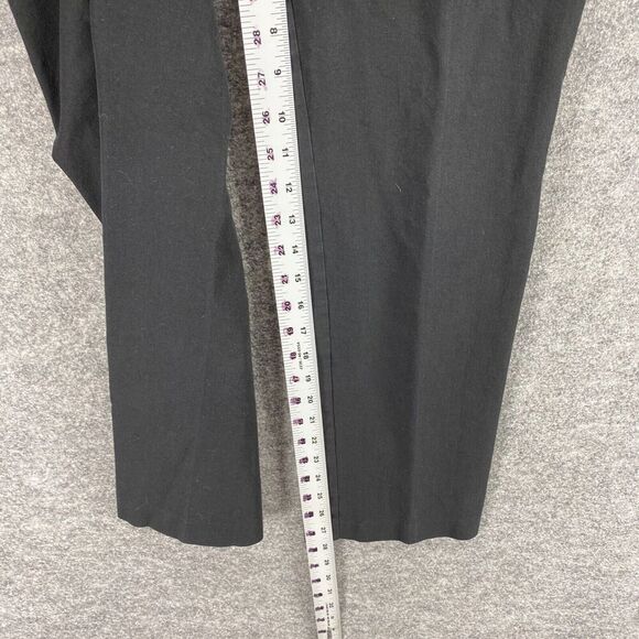 Chico's Pants Women 0.5R Sz 6 Black Pleated Straight High Rise - Picture 7 of 10